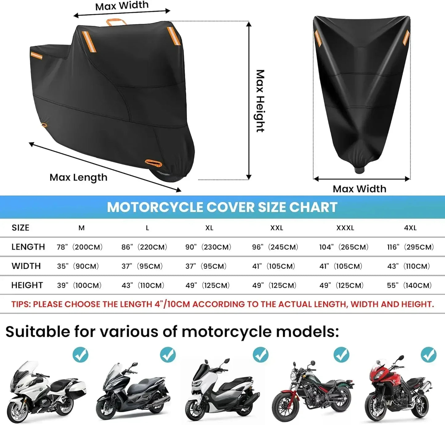Waterproof Motorcycle Cover – UV-Protective & Durable