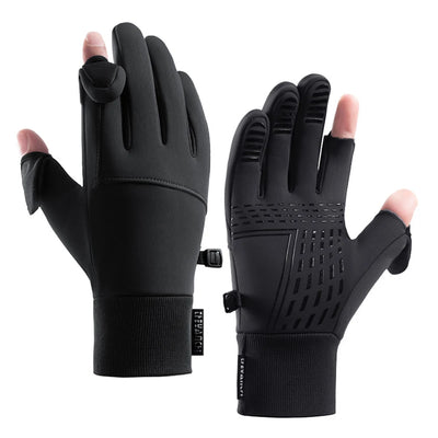 Winter Flip-Open Two-Finger Gloves Warm Touchscreen