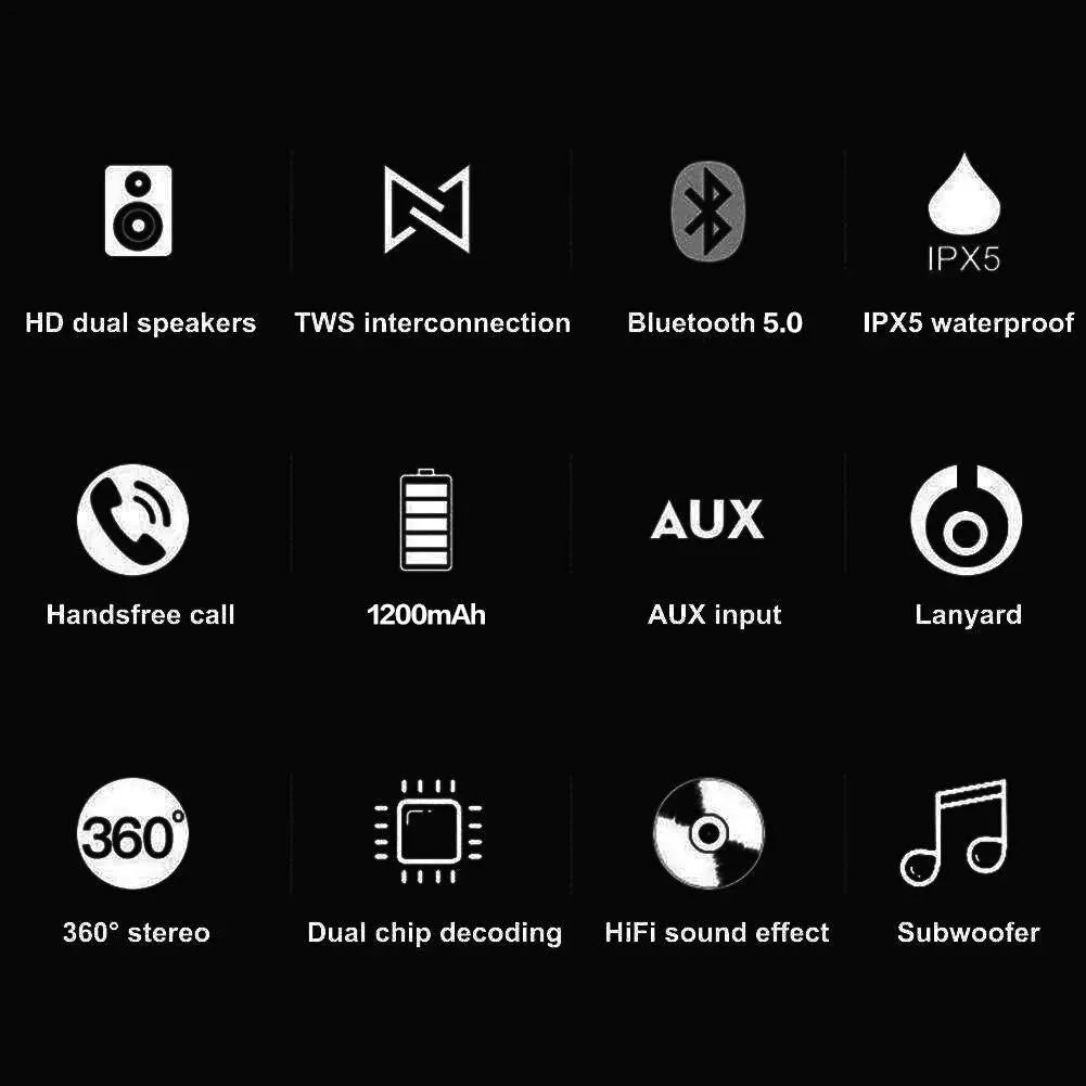 Enceinte Bluetooth X6 – Stéréo sans fil avec basses profondes