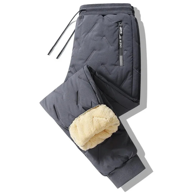 Winter Cotton Wadded Trousers – Warm Fleece-Lined Pants