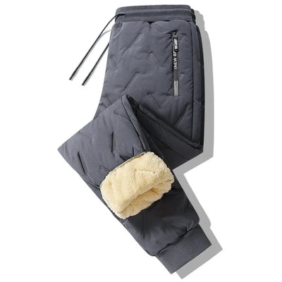 Winter Cotton Wadded Trousers – Warm Fleece-Lined Pants