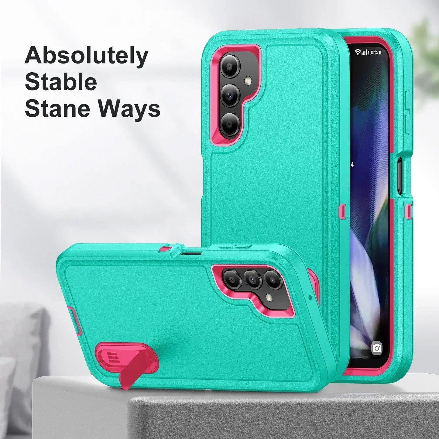 Étui à rabat en cuir 3-en-1 premium pour Samsung Galaxy – Protection intégrale