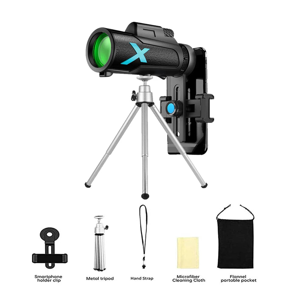 HD 12x50 Monocular Telescope – Portable Long-Range Viewing