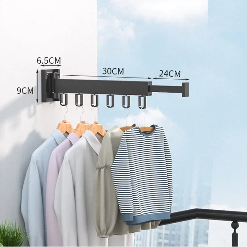 Étendoir à linge mural pliable et peu encombrant