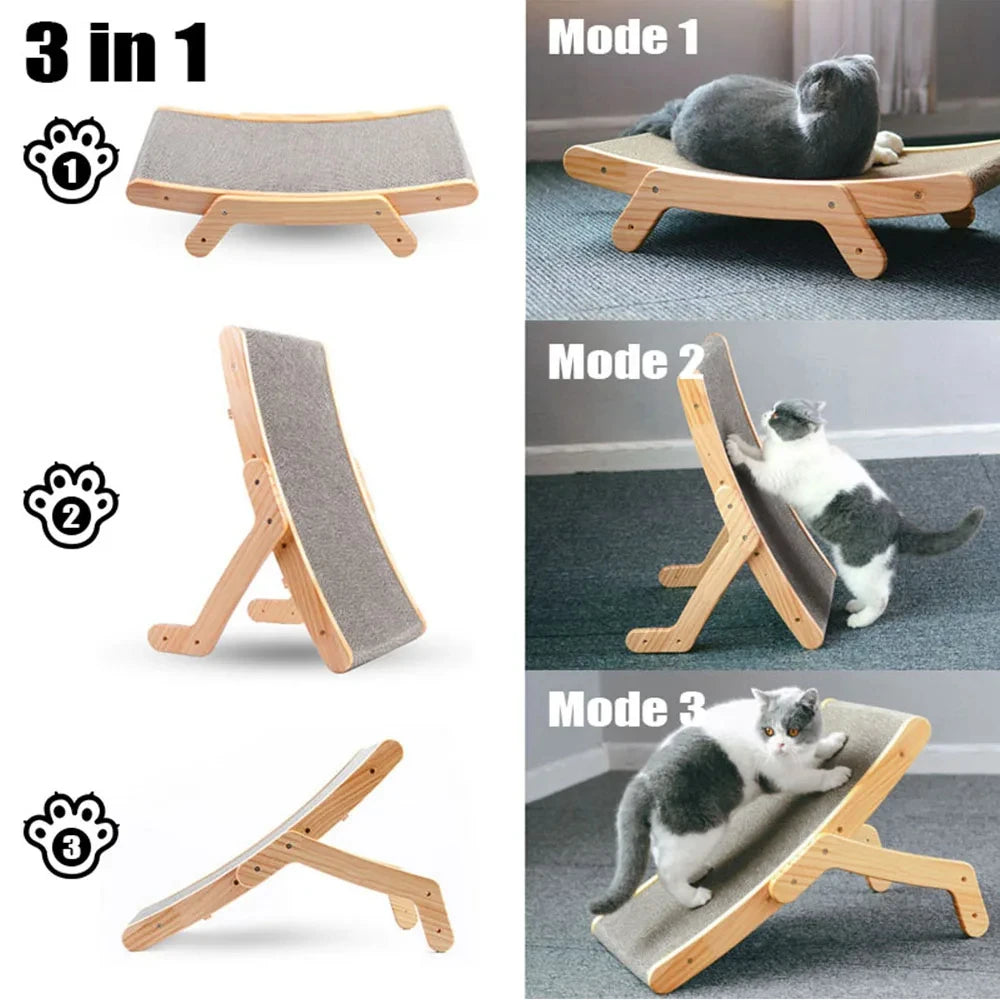 Cat Scratching & Sleeping Board – 2-in-1 Cardboard Cat Bed