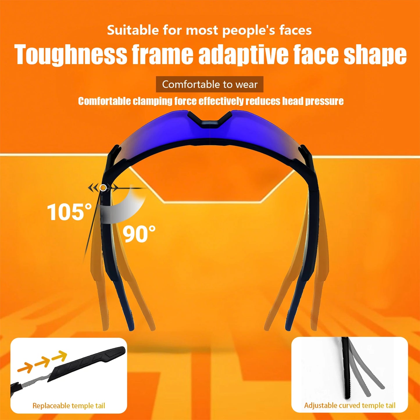 Smart Bluetooth V5.4 Cycling Sunglasses – Music & Calls