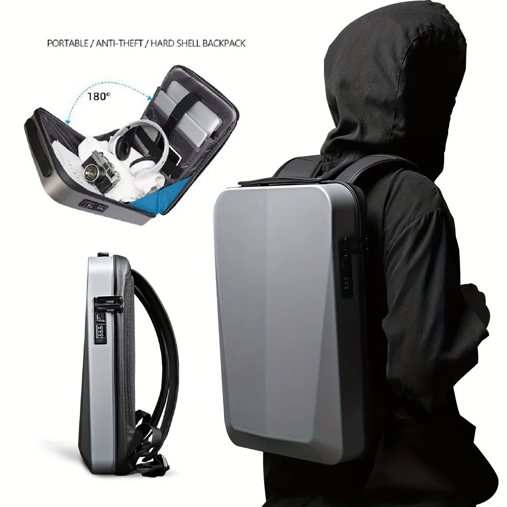 Sac à dos pour ordinateur portable homme, fin, rigide et imperméable