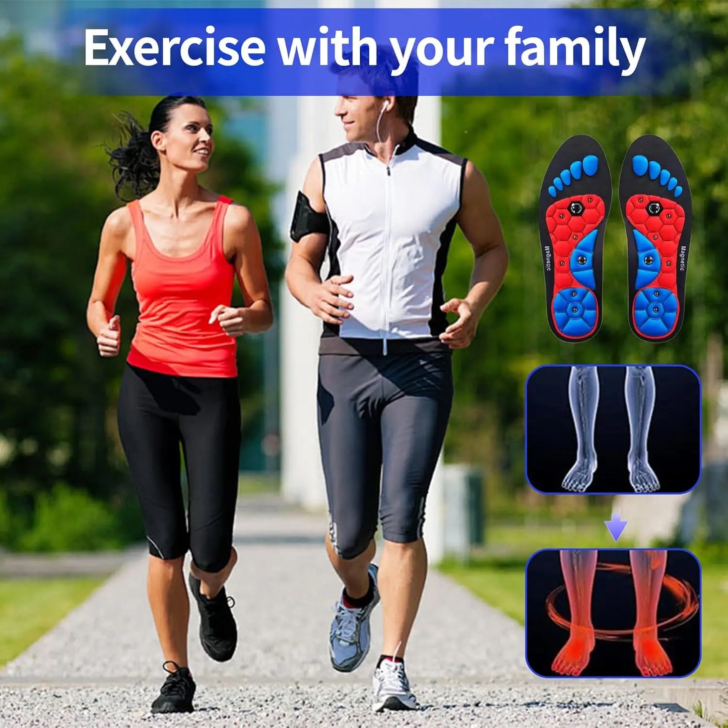 Magnetic Acupoint Massage Insoles – Shock-Absorbing Foot
