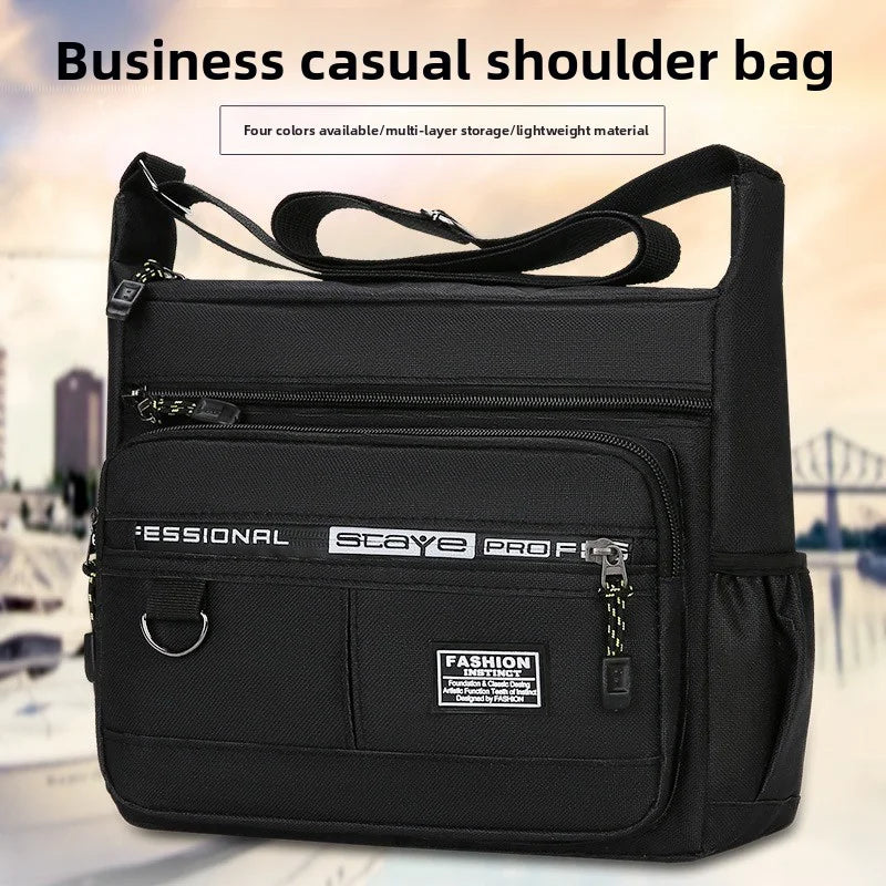 Men’s Waterproof Shoulder Bag – Compact Crossbody Messenger