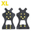 2-Pack Anti-Slip Shoe Grips with Steel Spikes for Snow & Ice