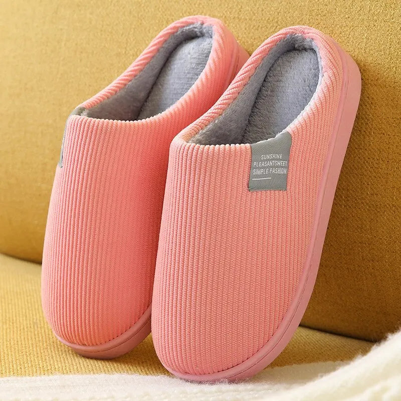 Winter Slippers Thick Plush Indoor Anti-Slip Warm Soft Sole