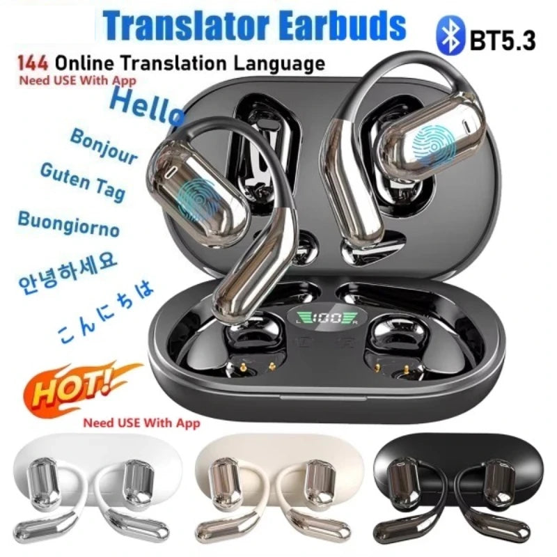 Smart Bluetooth Translation Earbuds – 144-Language