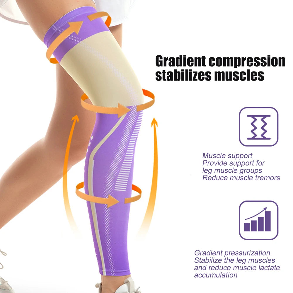 Full-Length Compression Leg Sleeve – Sports Support Sock