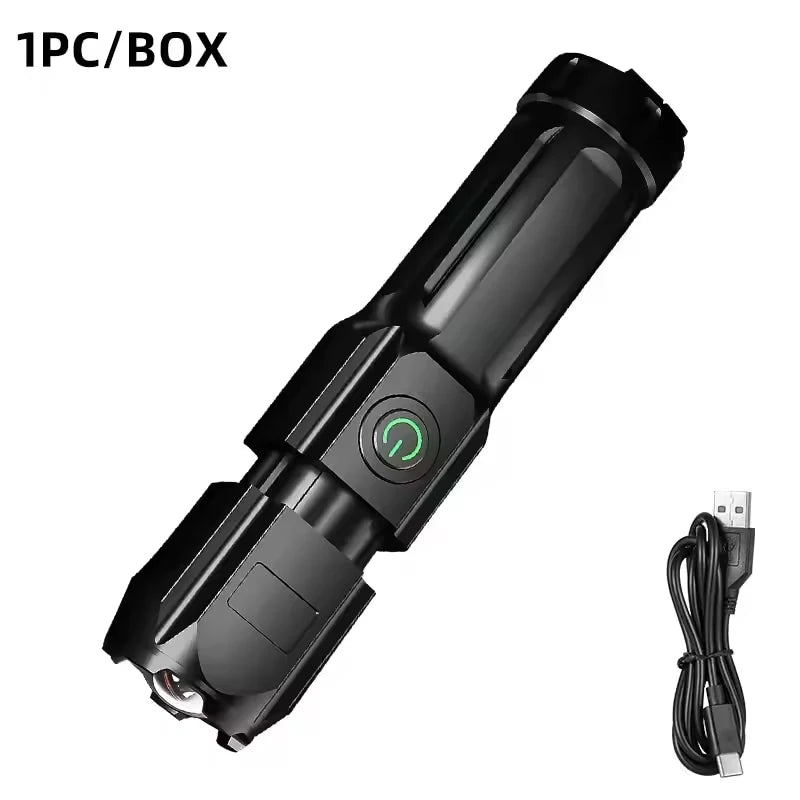 Oplaadbare LED-kampeerlamp – USB-zoomlamp, waterdicht