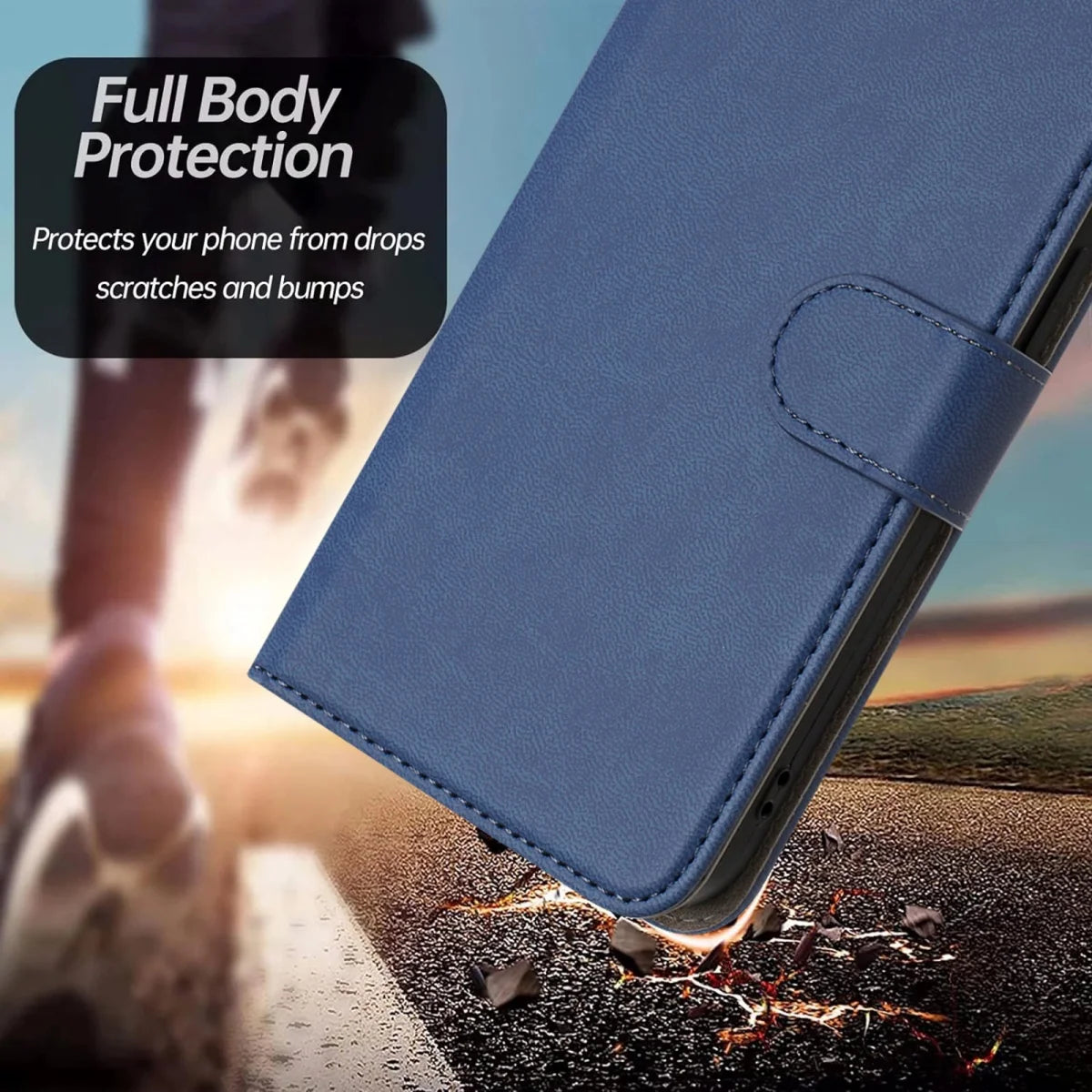 Leather Magnetic Flip Phone Case – Wallet Cover for Samsung Galaxy