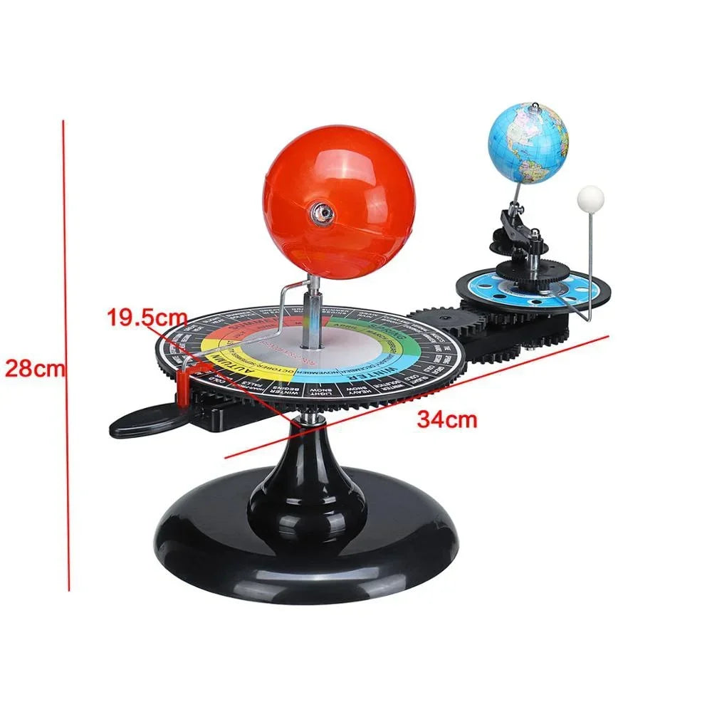 Maquette rotative du système solaire – Ensemble orbite Terre et Lune