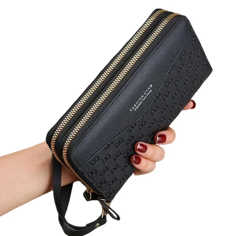 Luxury Wallet – Long Zipper Purse for Money, Cards & Coins