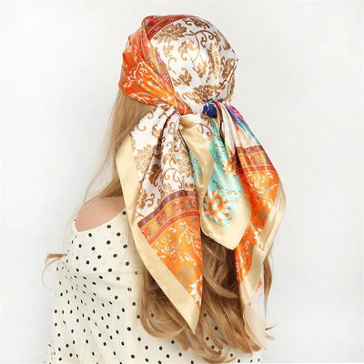 90x90 cm Women’s Silk Scarf – Fashion Square Bandana