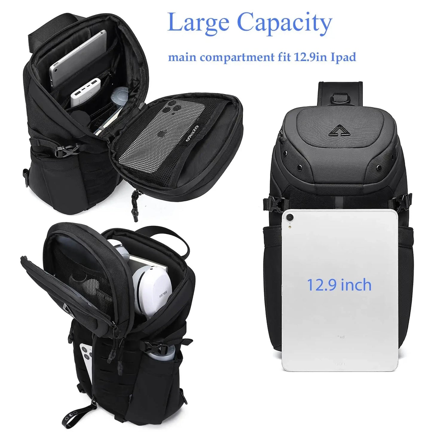 Sac bandoulière antivol pour homme, imperméable