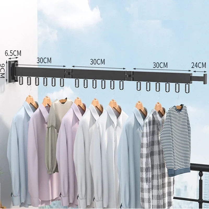 Étendoir à linge mural pliable et peu encombrant