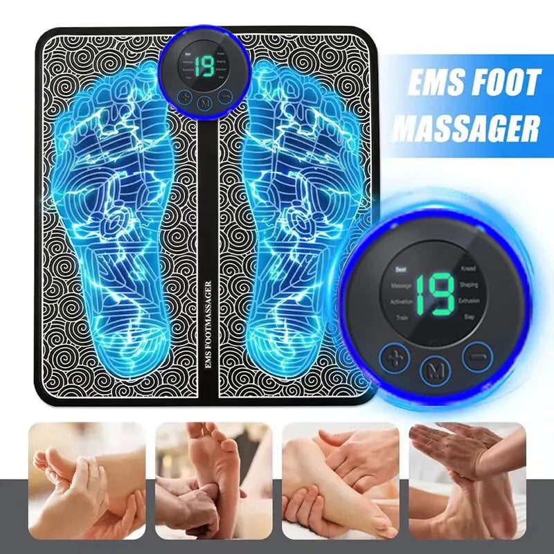 Rechargeable Foot Massage Pad – EMS Mat for Relaxation & Muscle
