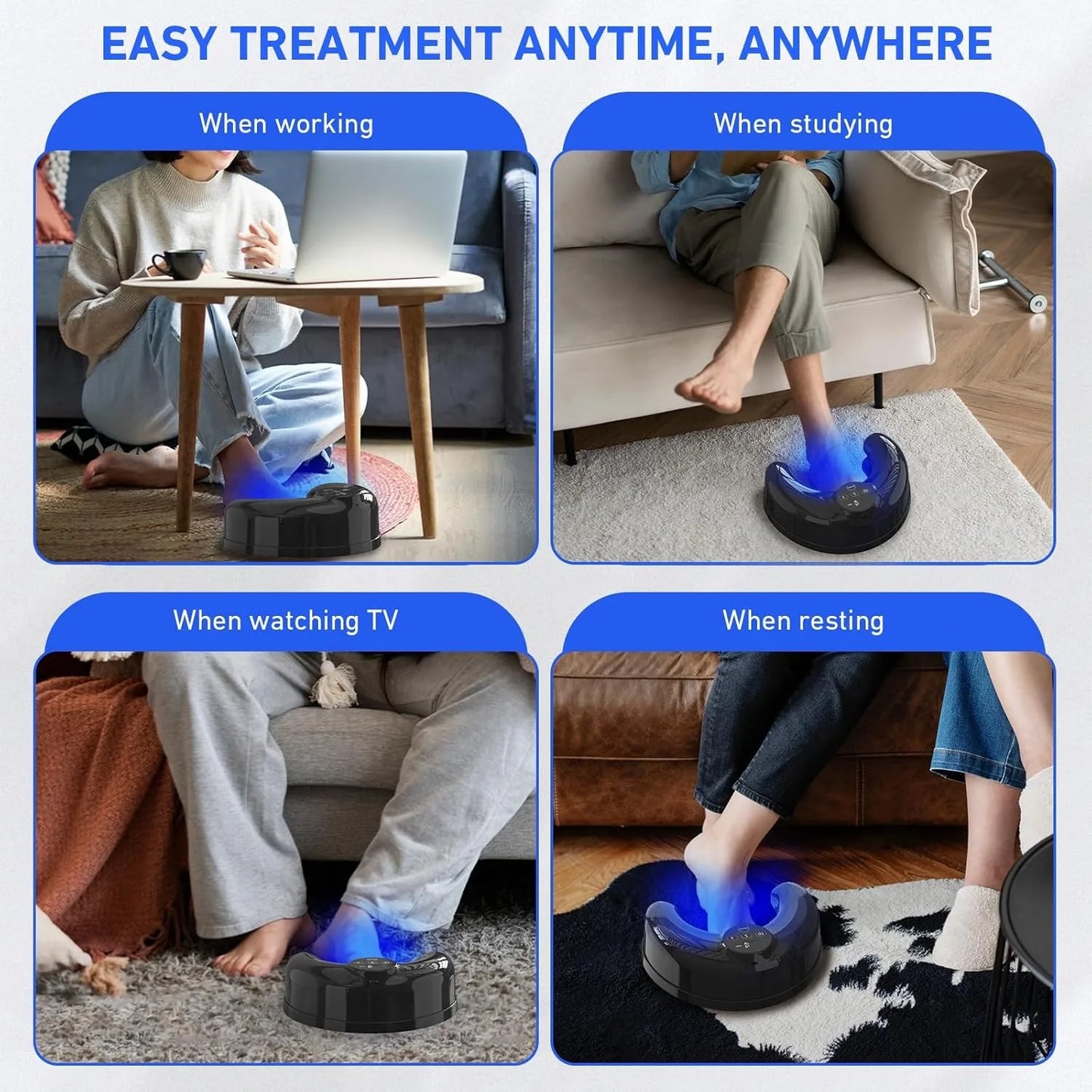 Appareil de traitement sans fil des mycoses des ongles au laser – Lumière bleue et infrarouge 45 W