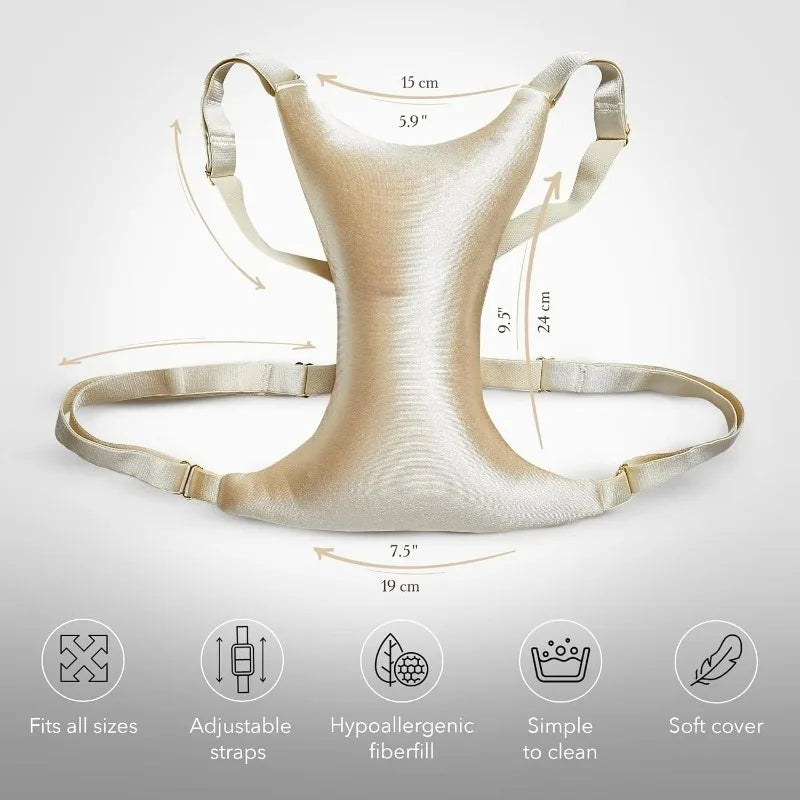 Oreiller Anti-Rides Poitrine & Décolleté pour Dormeurs sur le Côté