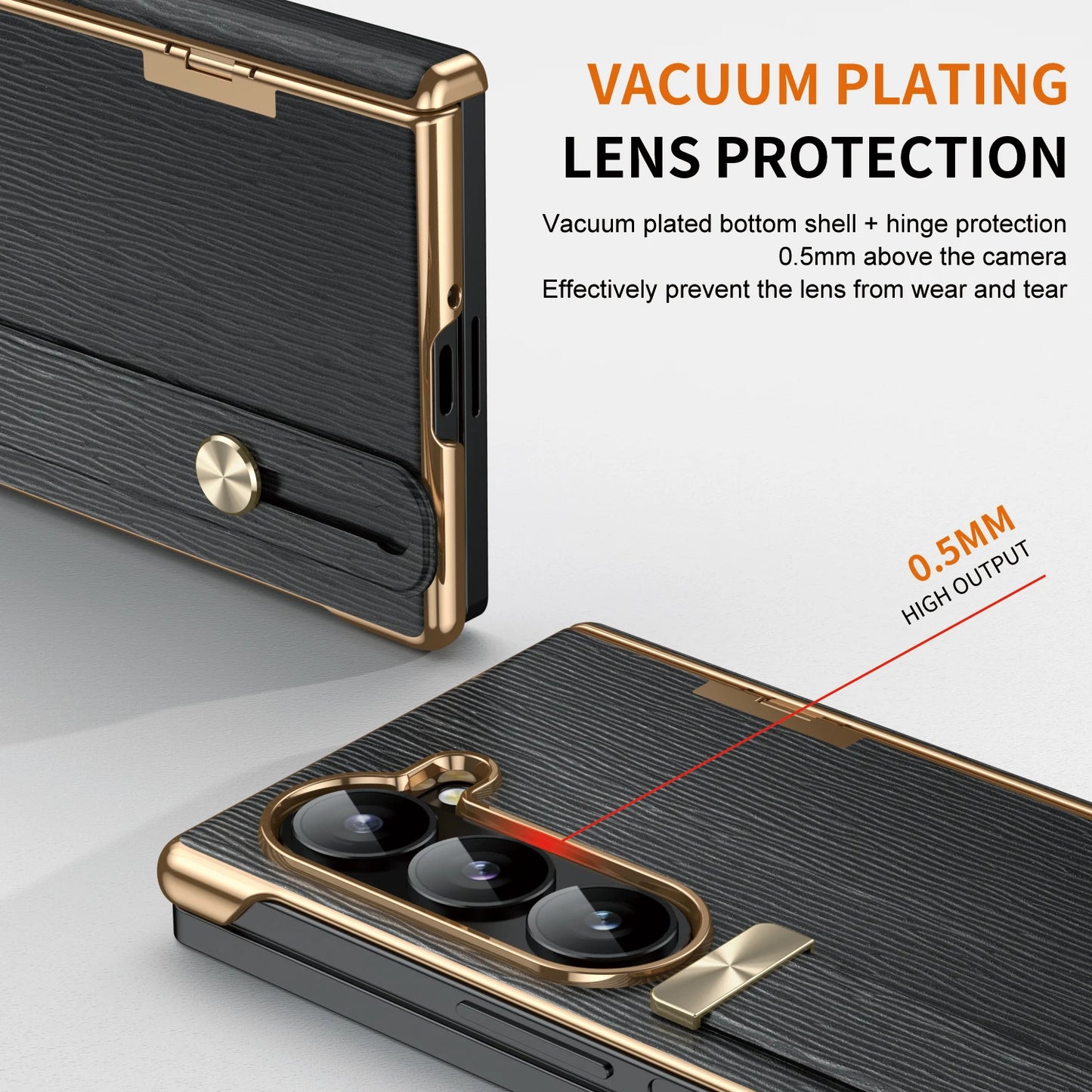 Leather Phone Case for Z Fold Shockproof Protection