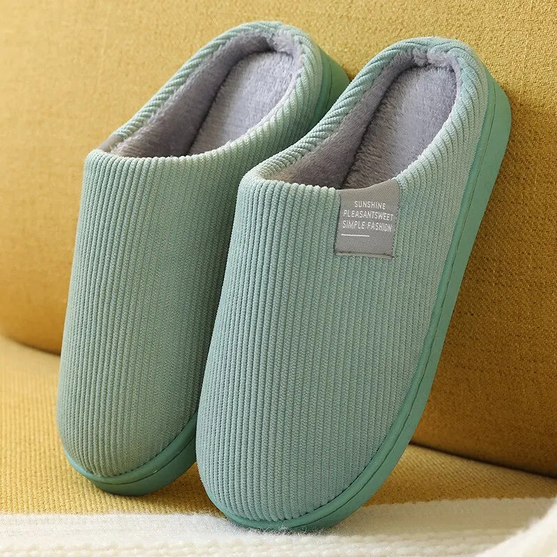 Winter Slippers Thick Plush Indoor Anti-Slip Warm Soft Sole