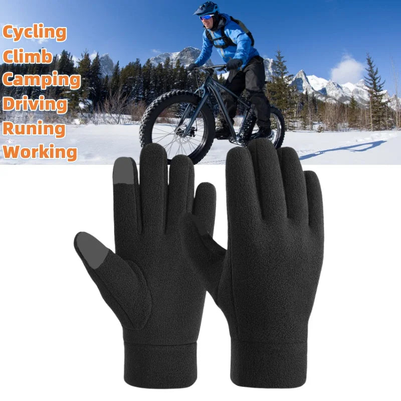 Unisex Winter Thermal Gloves with Touchscreen Warm Fleece