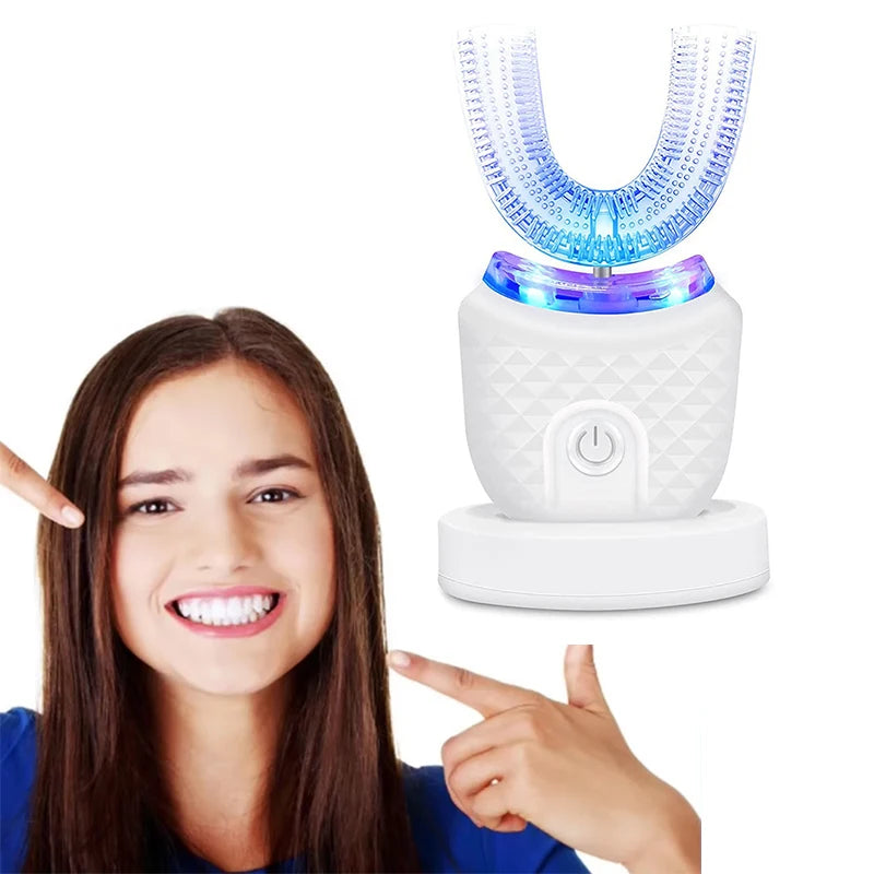 U-Shaped Electric Toothbrush with 360° Automatic Cleaning
