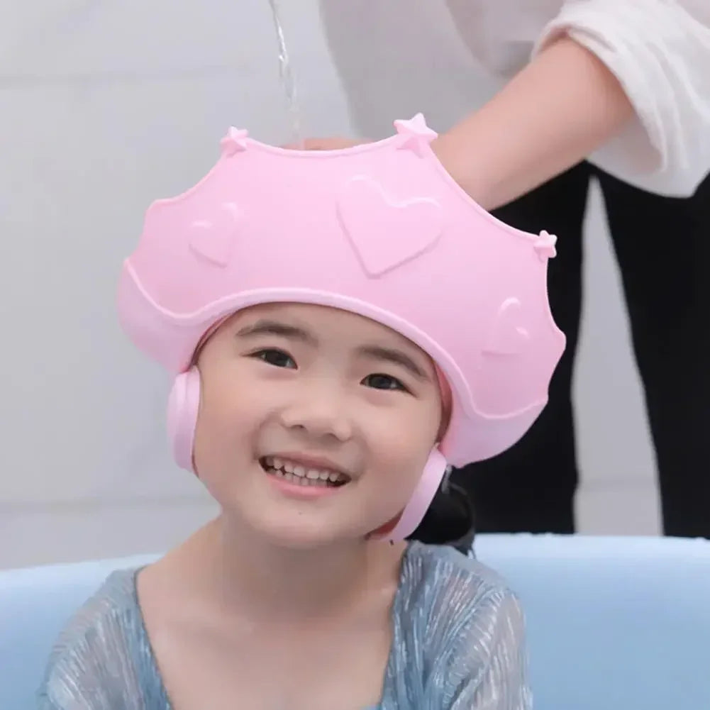 Bonnet de douche ajustable pour bébé – Doux pour le lavage des cheveux et la protection des oreilles des enfants