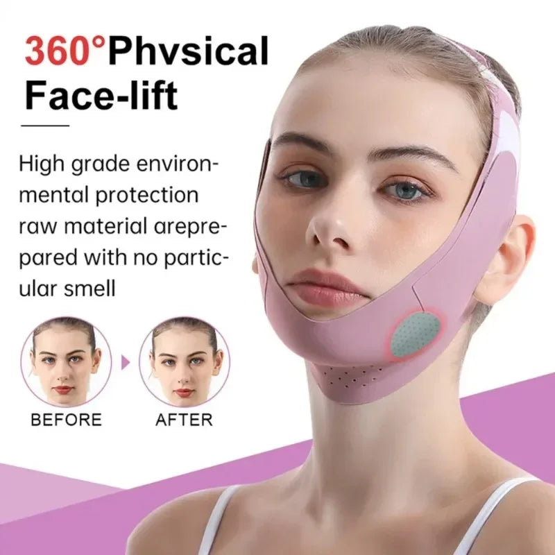 Bandeau de lifting réutilisable en V – Sangle de raffermissement du menton et des joues