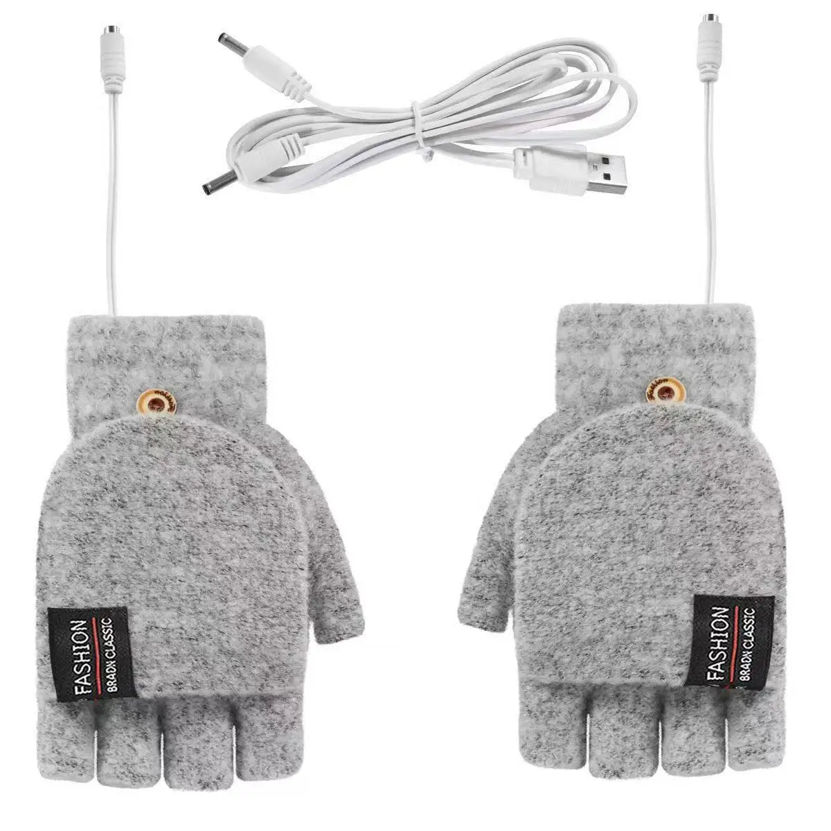 Heated USB Gloves – Winter Half-Finger Hand Warmers