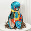 Foulard en soie pour femme 90x90 cm – Bandana carré tendance