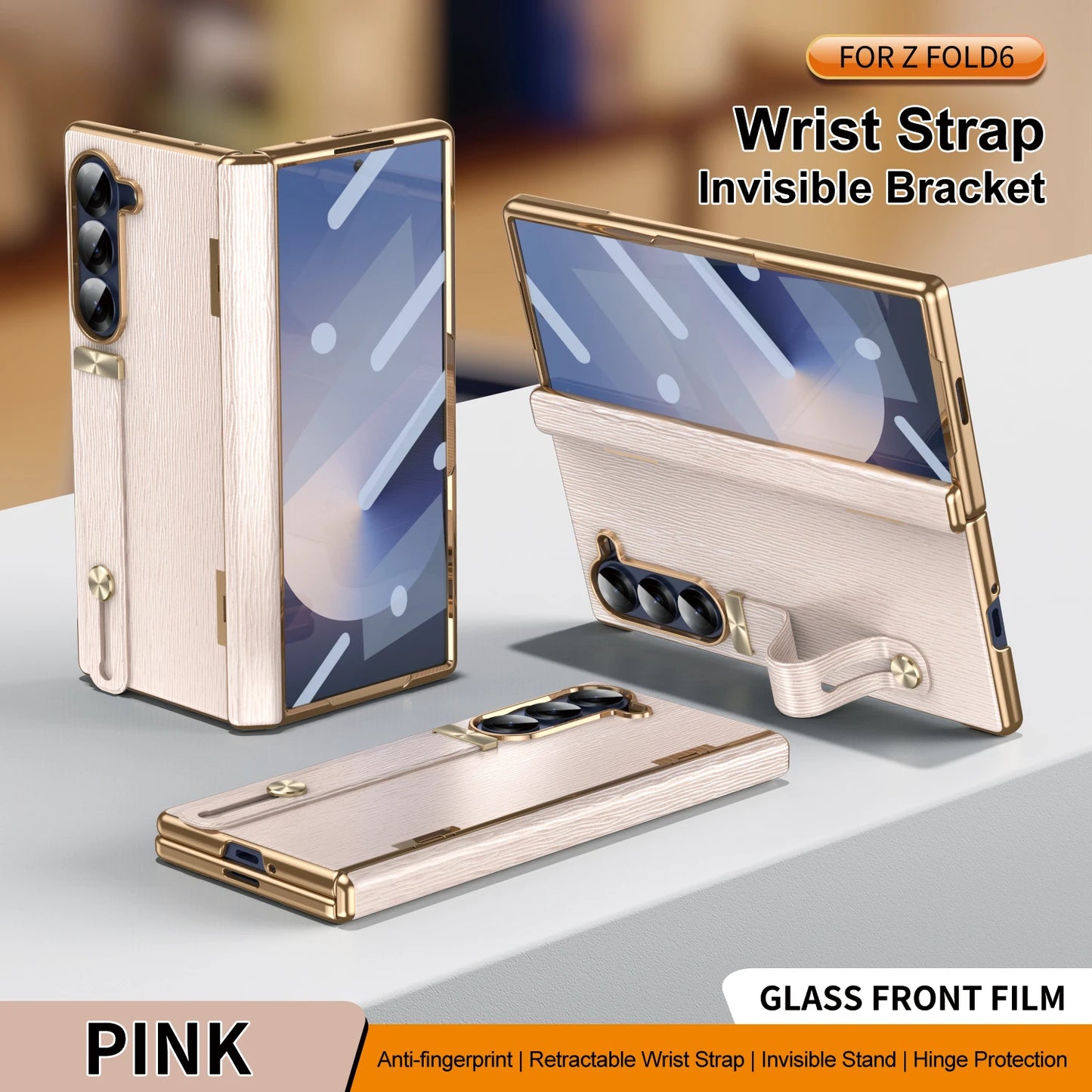 Leather Phone Case for Z Fold Shockproof Protection