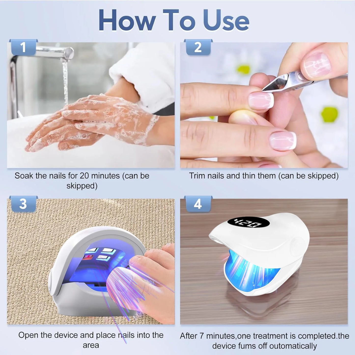 Wireless Nail Fungus Treatment Laser – Blue Light