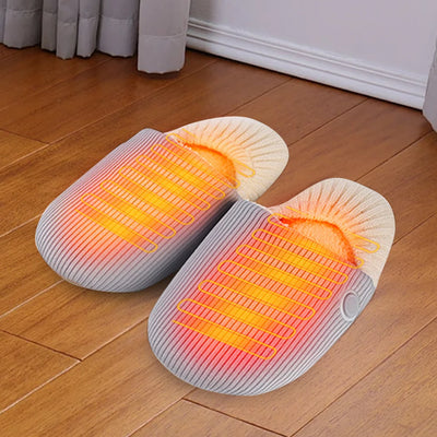 USB Electric Heated Slippers – Plush Warm Foot Warmer for Winter