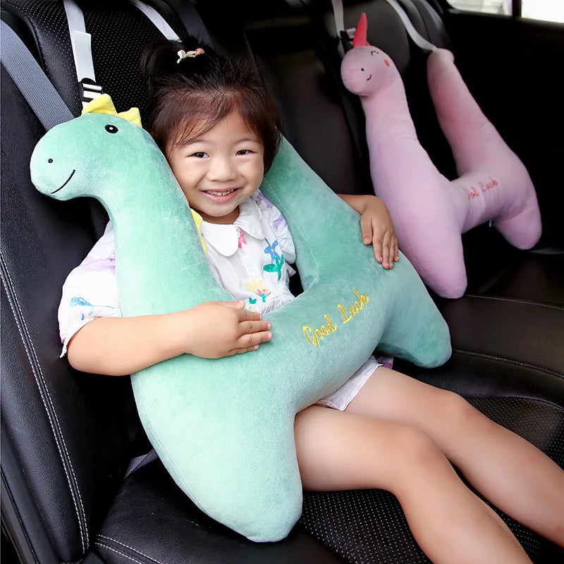 Oreiller appuie-tête pour voiture enfant – Motif dessin animé – Soutien pour la nuque et les épaules
