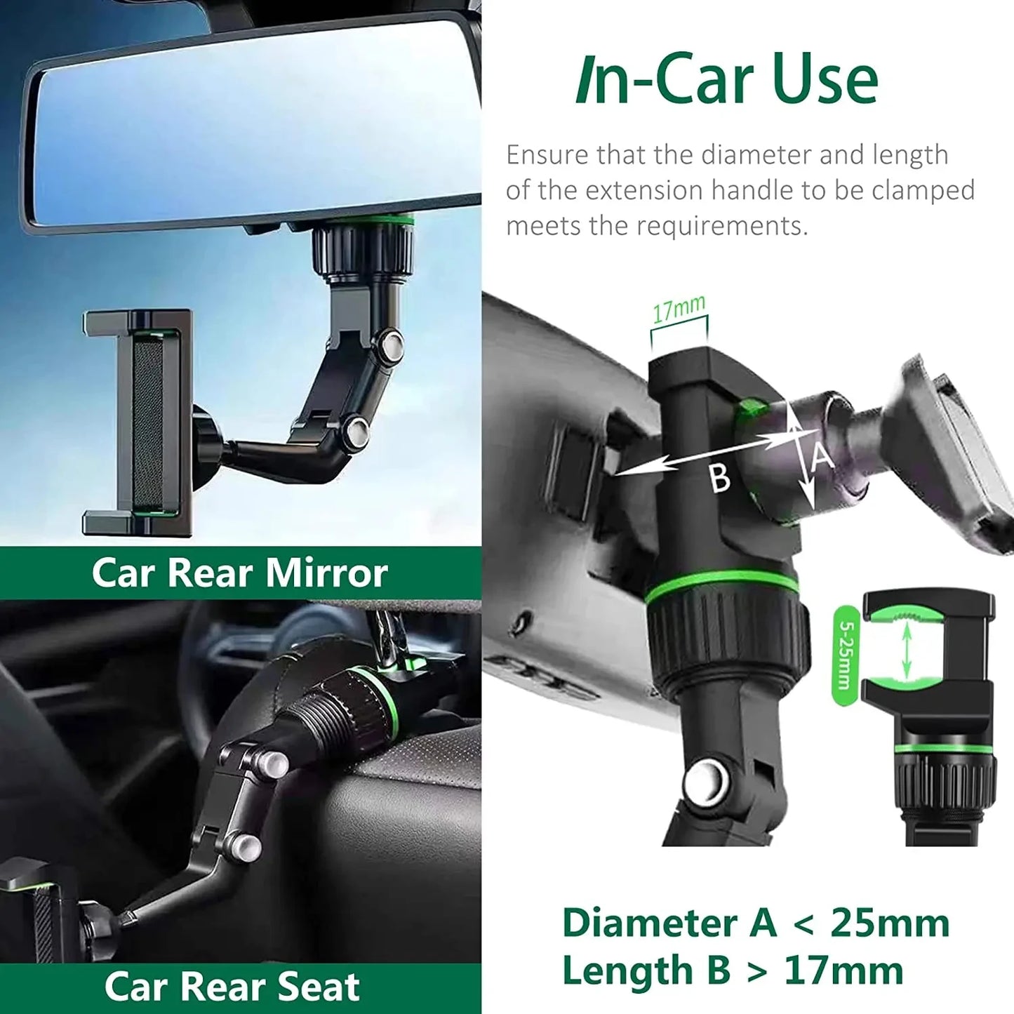 360° Rotating Car Phone Mount – Smartphone Holder
