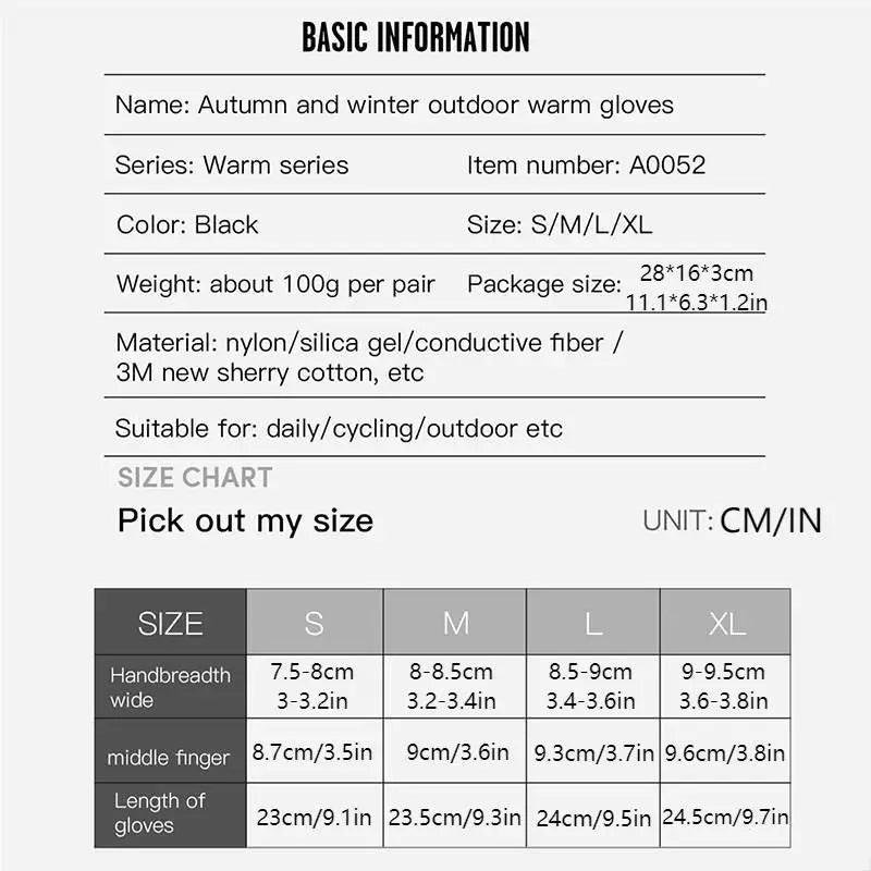 Touchscreen handschoenen voor koud weer – Winterhandschoenen