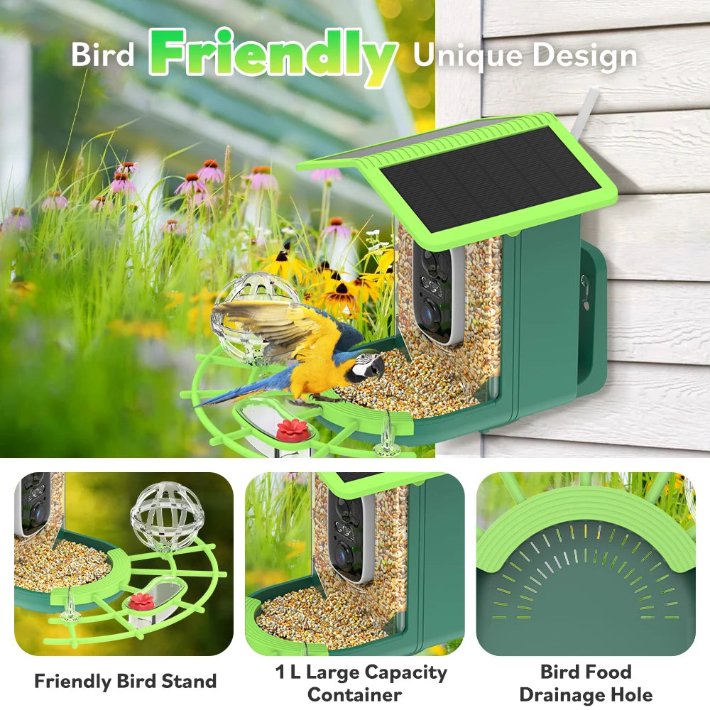 WiFi Bird Feeder Camera with Solar Power