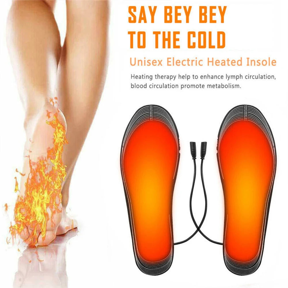 Rechargeable Heated Insoles – USB Electric Shoe Pads