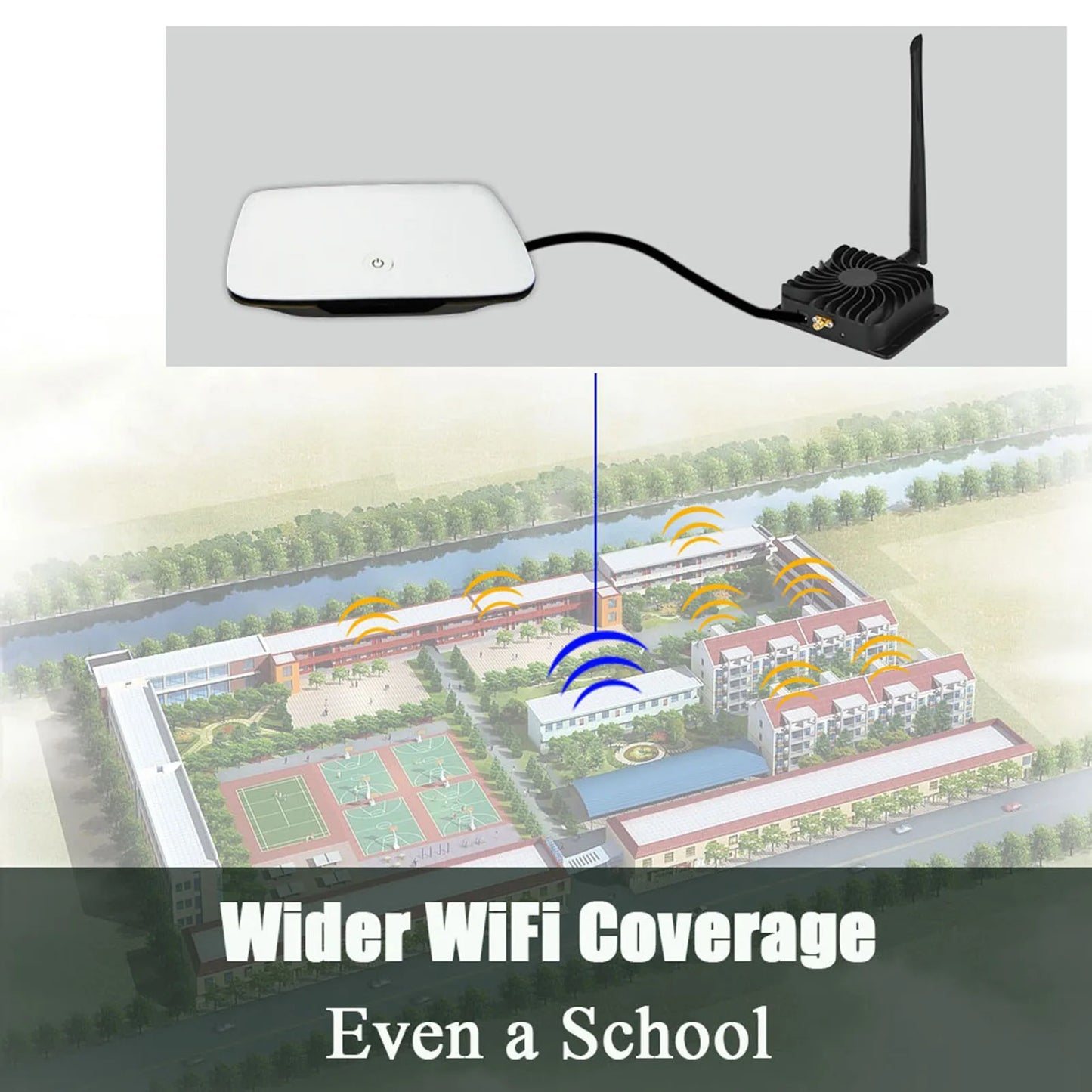 EP-AB003 8W 2.4GHz Wi-Fi Signal Booster with Antenna