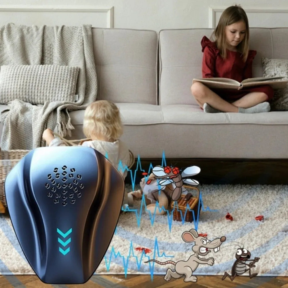Répulsif anti-rongeurs ultrasonique 360° – Lutte antiparasitaire électronique écologique