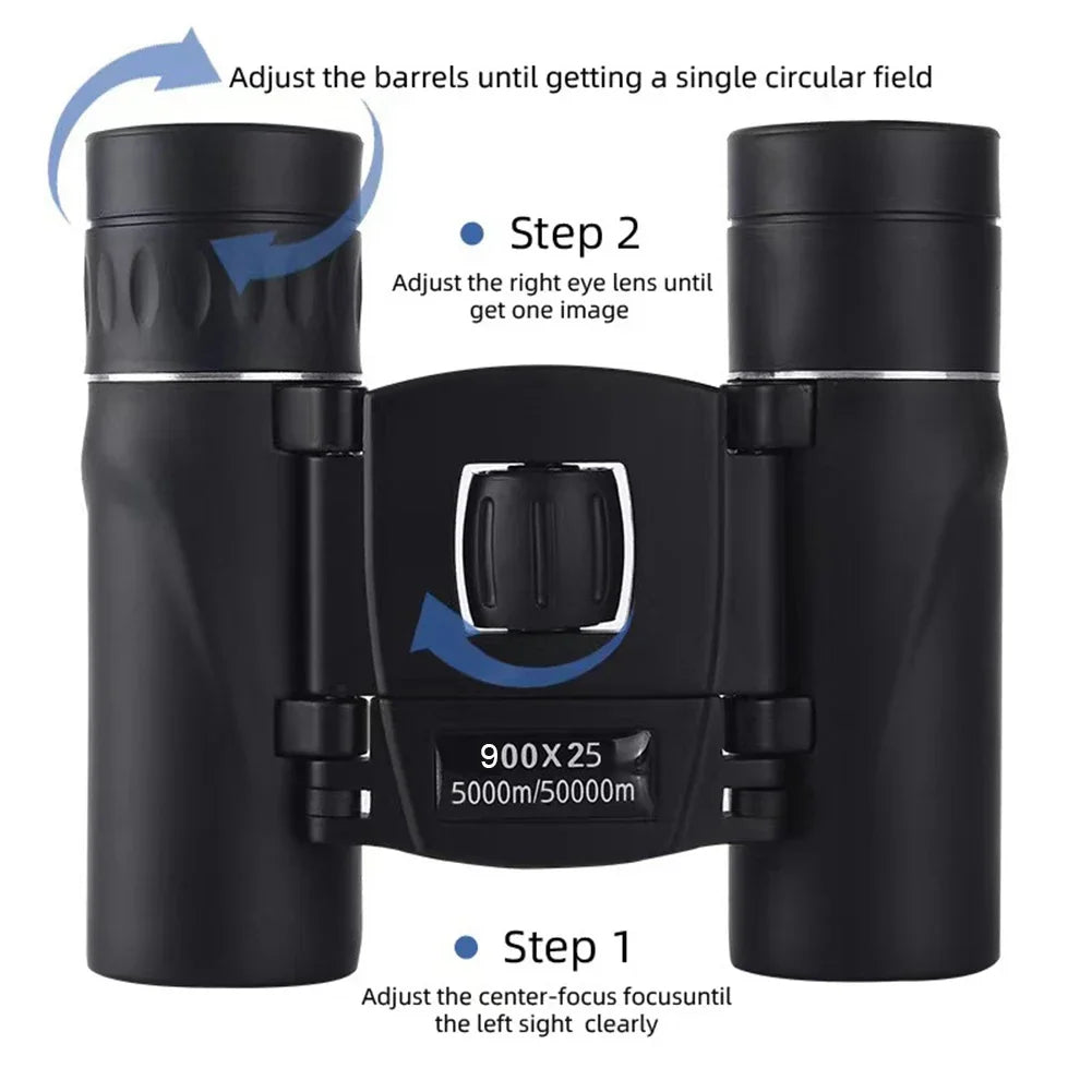 900x25 HD Zoom Monocular – BAK4 Portable Telescope