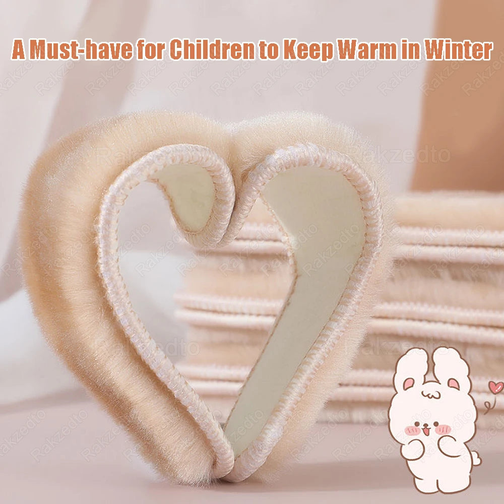 Semelles chauffantes pour enfants – Semelles chaudes d'hiver avec fausse fourrure