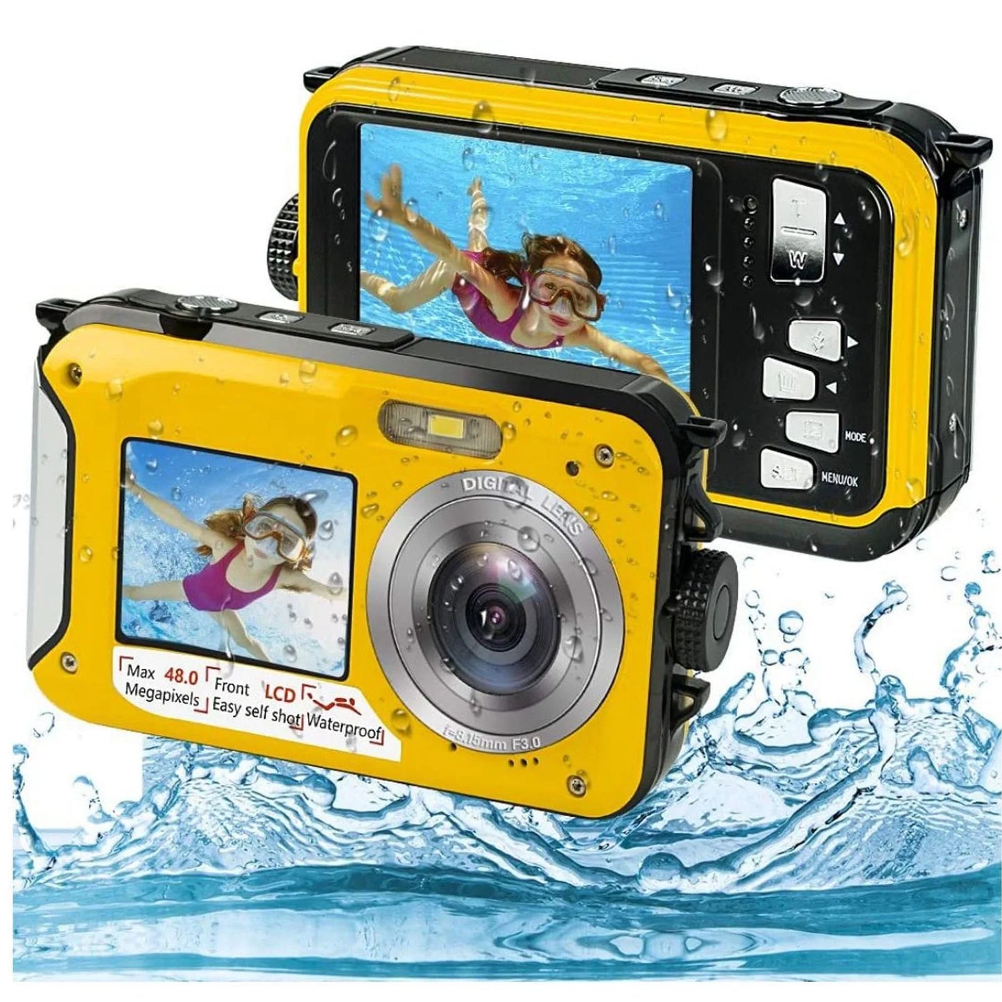 Waterproof Camera – 2.7K Video & HD Photo, 10ft Underwater