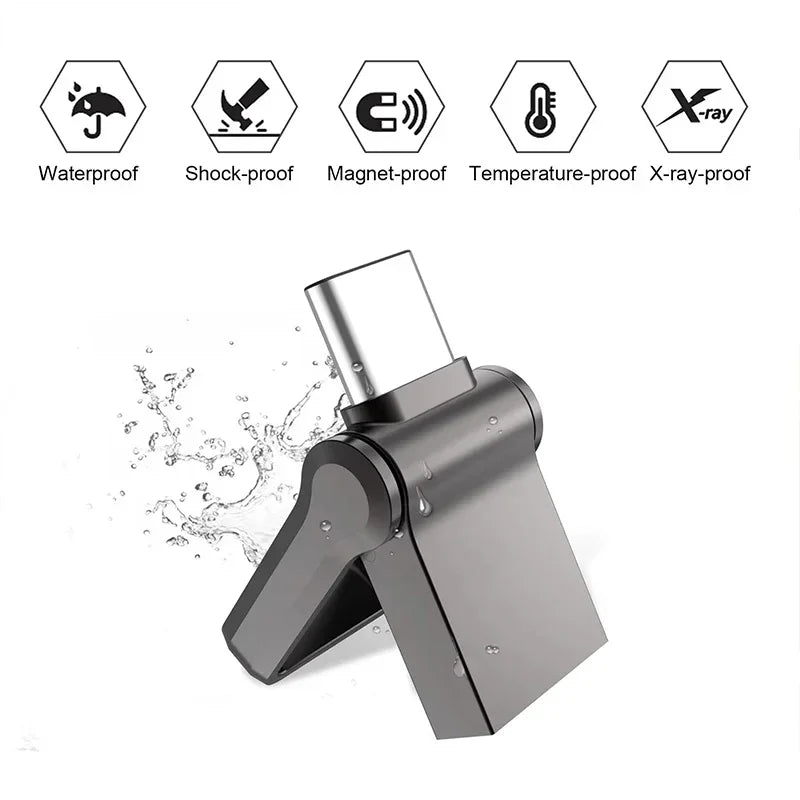 512 GB USB-flashdrive met USB-C en USB-A – Snelle externe opslag