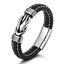 Bracelet for Son – Stainless Steel & Leather, Adjustable